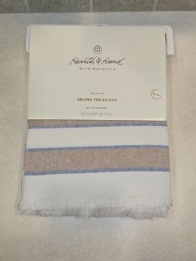 Hearth & Hand Striped Tablecloth 84in.×60in.